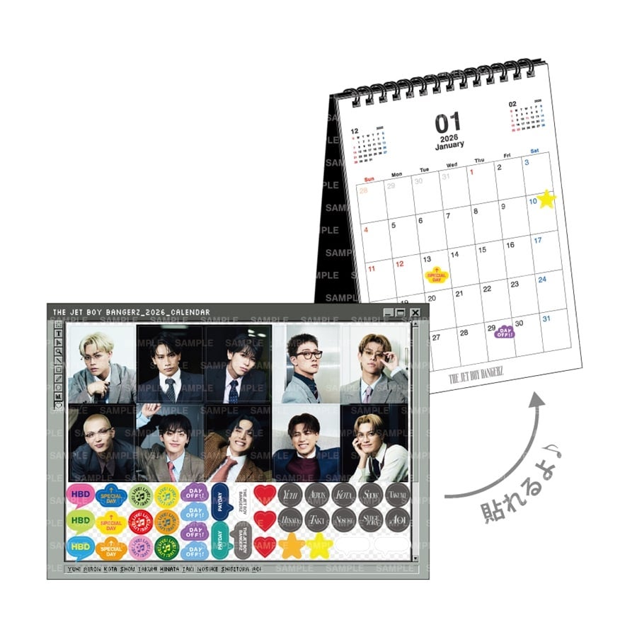 THE JET BOY BANGERZ 2026 カレンダー/卓上 詳細画像 カラー共通 2