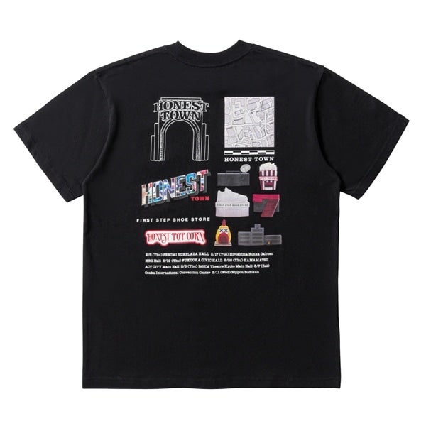 HONEST TOWN ロゴTシャツ/BLACK 詳細画像