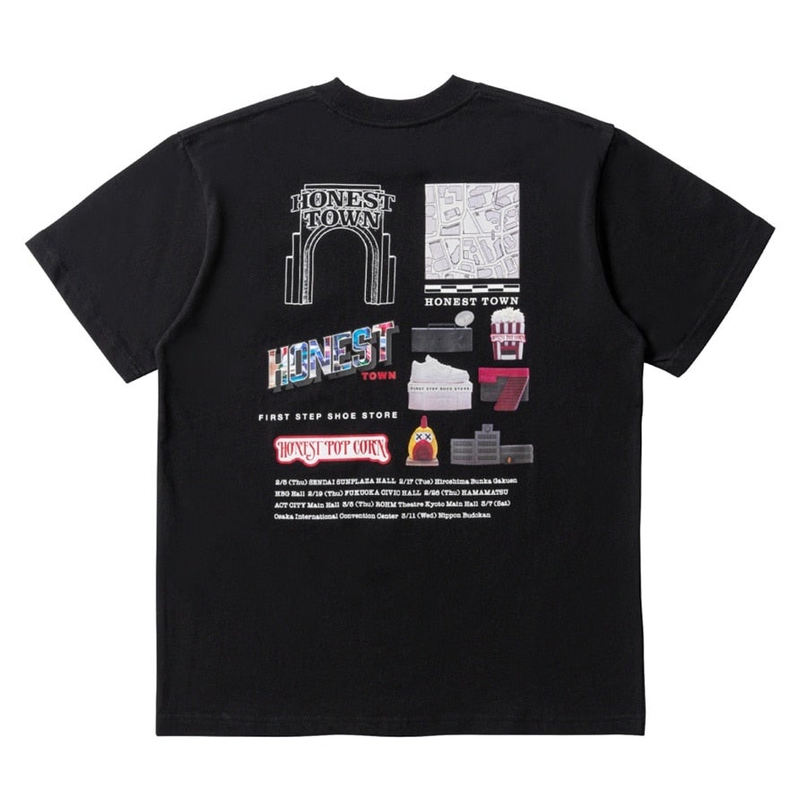 HONEST TOWN ロゴTシャツ/BLACK 詳細画像 カラー共通 1