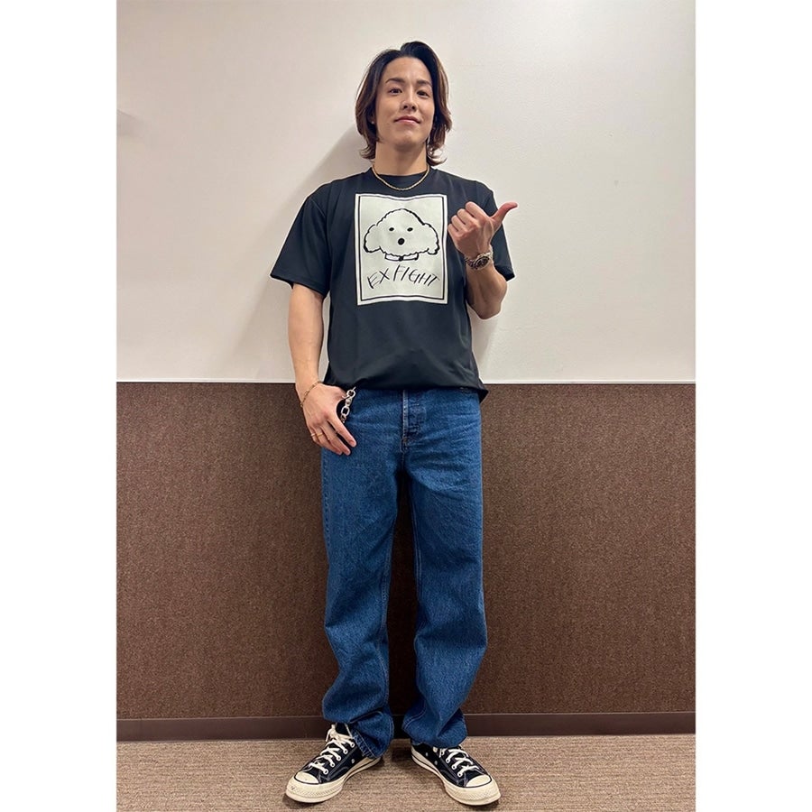 RIKU&times;EXFIGHT Tシャツ(愛犬ルークver.) 詳細画像 カラー共通 2