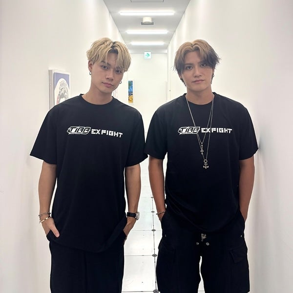 THE JET BOY BANGERZ 「YUHI＆AOI」&times;EXFIGHT Tシャツ/BLACK 詳細画像